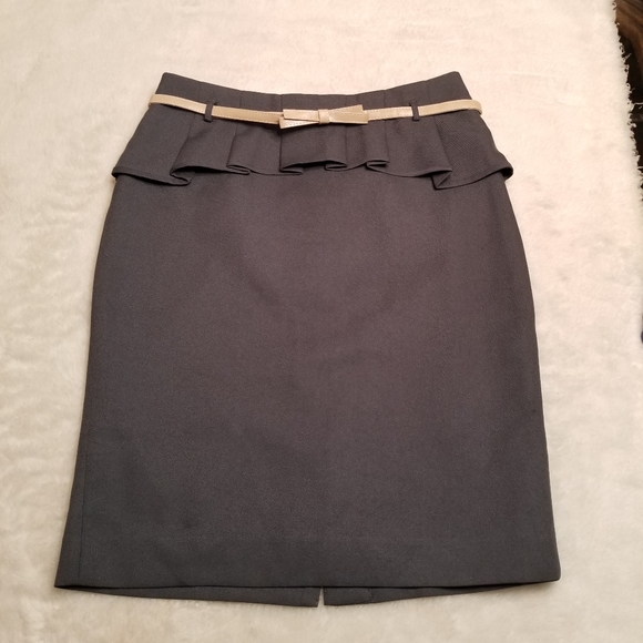 The Limited High Waisted Peplum Pencil Skirt - Picture 2 of 7